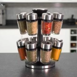 Cole & Mason 16-Jar Herb & Spice Carousel Spice Rack | Stainless Steel & Glass -Curious Shop maxresdefault 123 7