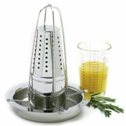 Norpro Stainless Steel Vertical Roaster With Infuser -Curious Shop nor265 vertical stainless steel roaster