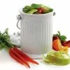 Norpro Ceramic Compost Crock & Lid - White 4 Qt. -Curious Shop norpro white ceramic compost pot life 93 norpro
