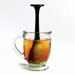 Norpro Silicone Tea Infuser & Tamper -Curious Shop norpro silicone tea infuser tamper settles in cup