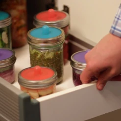 Masontops Regular Mouth Fermentation Pickle Pipes - Set Of 4 -Curious Shop ppi4r masontops pickle pipes regular mouth storage