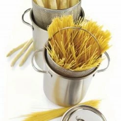 Demeyere RESTO Asparagus Steamer & Pasta Pot - 3 PC Set - 4.8 Qt. -Curious Shop resto asparagus pasta cooker 8016