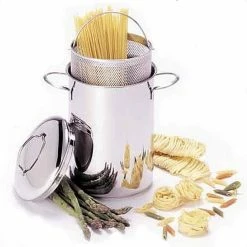 Demeyere RESTO Asparagus Steamer & Pasta Pot - 3 PC Set - 4.8 Qt.