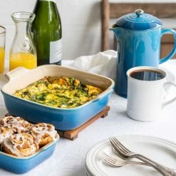 Le Creuset 34oz Stoneware Ceramic French Press | Marseille Blue -Curious Shop rs12457 le creuset brunch a