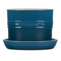 Le Creuset 5.5" Herb Planter | Deep Teal -Curious Shop rs16123 pg0002 7d 2 scr