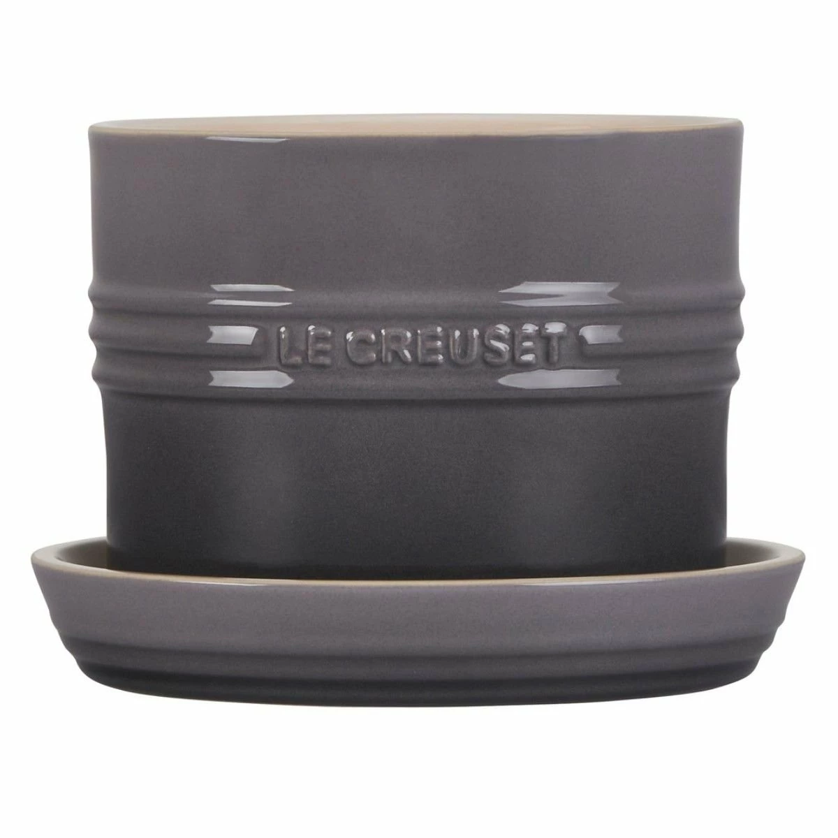 Le Creuset 5.5" Herb Planter | Oyster 4 Le Creuset 5.5" Herb Planter | Oyster - Image 2