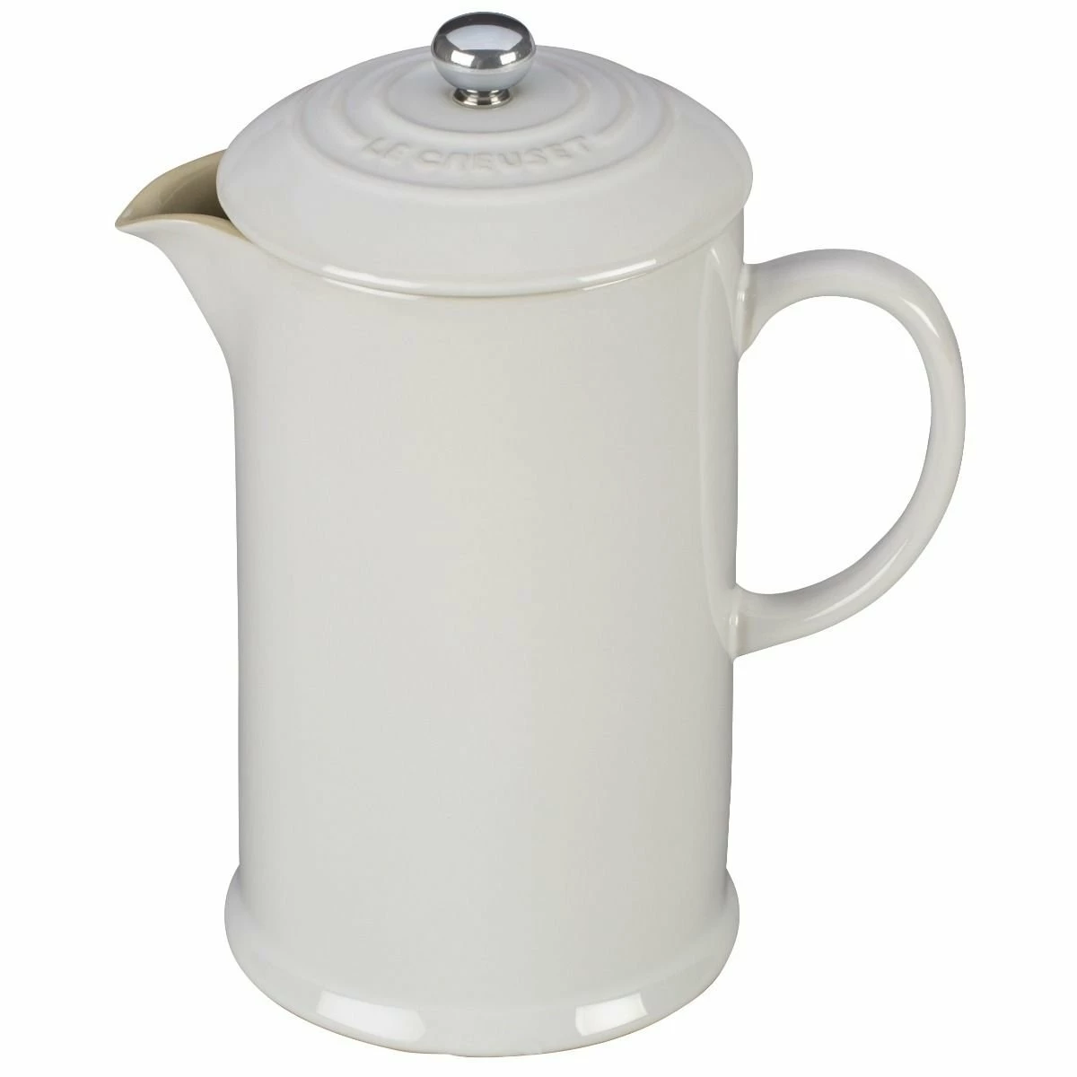 Le Creuset 34oz Stoneware Ceramic French Press | White 3 Le Creuset 34oz Stoneware Ceramic French Press | White