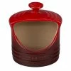 Le Creuset Stoneware Salt Crock | Cerise/Cherry Red -Curious Shop rs6255 pg1020 1067