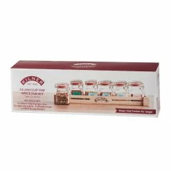 Kilner 2.3oz Glass Swing Top Spice Jar Set -Curious Shop spice2