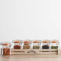 Kilner 2.3oz Glass Swing Top Spice Jar Set -Curious Shop spice6