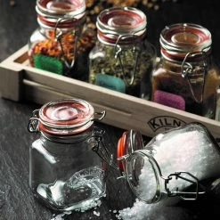Kilner 2.3oz Glass Swing Top Spice Jar Set -Curious Shop spice7