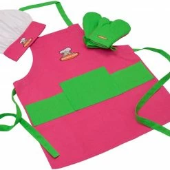 Curious Chef TCC50187 Kid's Textile Set - Pink And Green