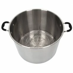 Roots & Branches Harvest Stainless Steel Multi-Use Canner With Glass Lid -Curious Shop vkp1130 1000 04